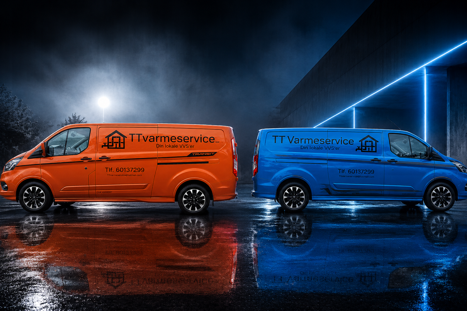 VVS-montør fra TT Varmeservice på arbejde